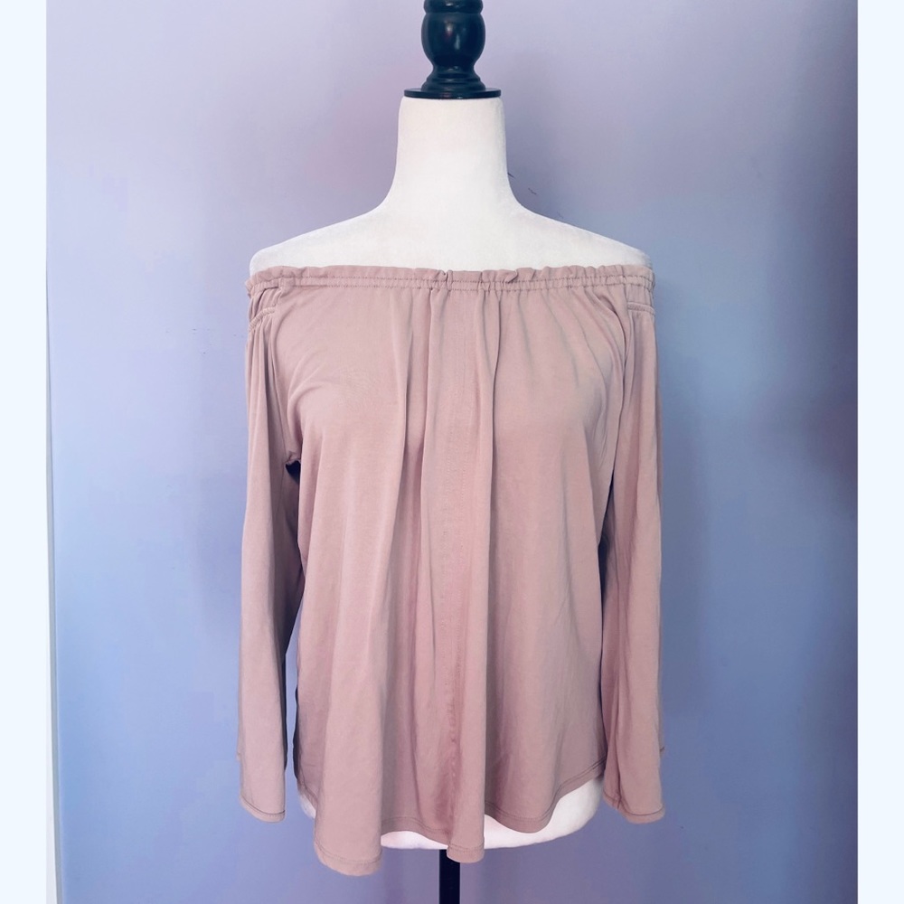 Crosby cold shoulder blush blouse